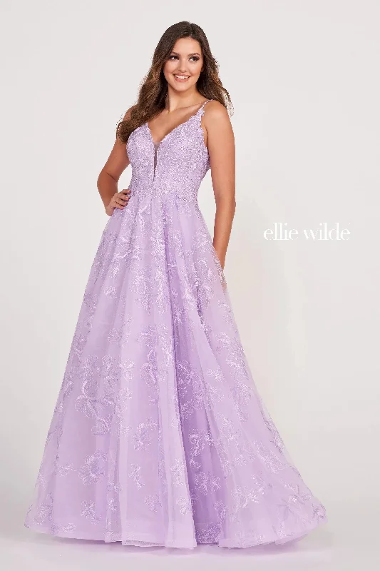 Price Cut Ellie Wilde EW34051 Long Pocket Ball Gown Sequin Prom Dress