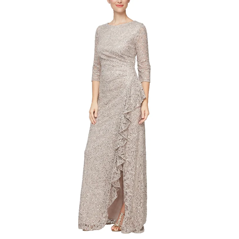 Unbeatable Prices Alex Evenings 81122476 Long Mother of the Bride Ruffle Formal Dress