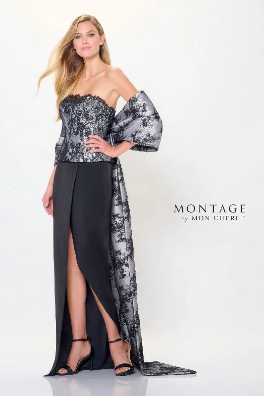 Weekend Flash Sale Montage M908 Long Formal Fitted Peplum Evening Dress