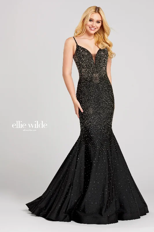 Limited Availability Ellie Wilde EW120012 Long Fitted Evening Prom Gown