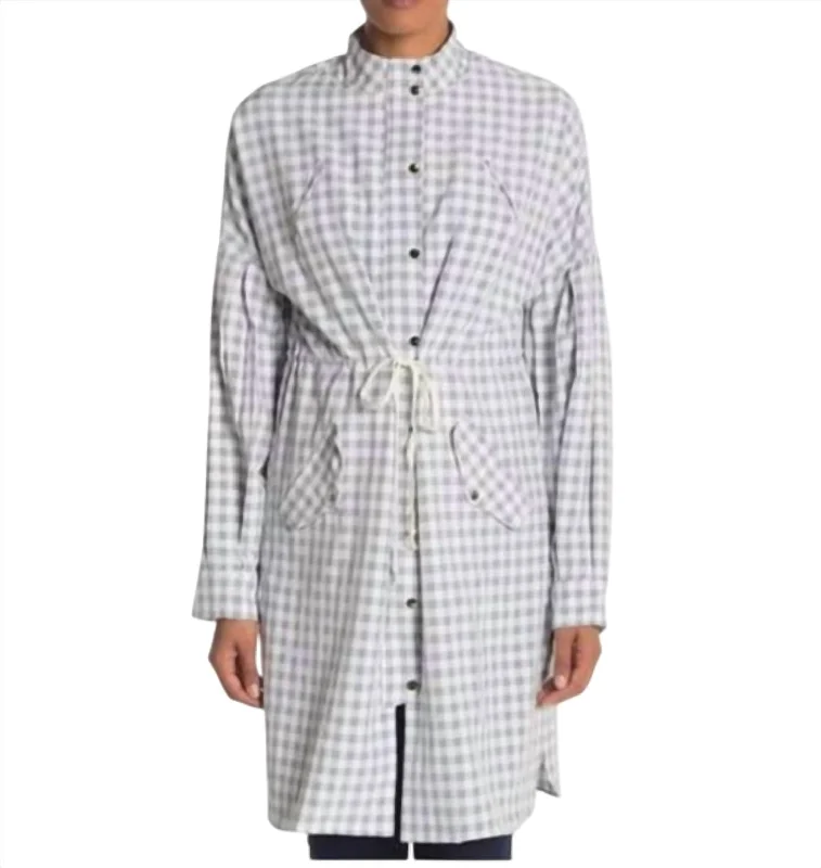 Deal of the Week Double Duty Shirt Dress And Jacket In Grey, White