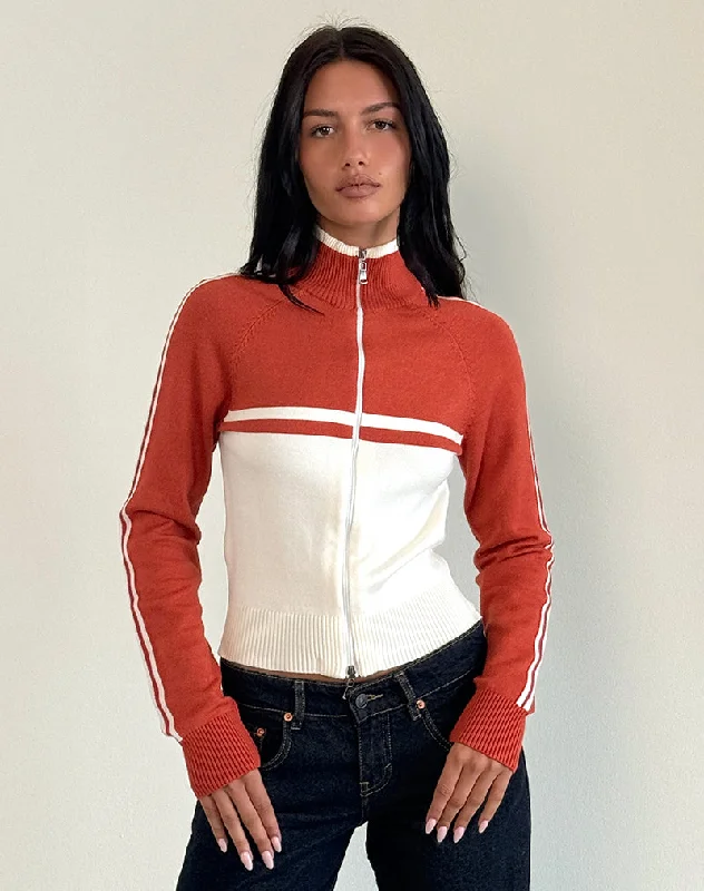Deal of the Week Talya Jacket in Panel Red with White
