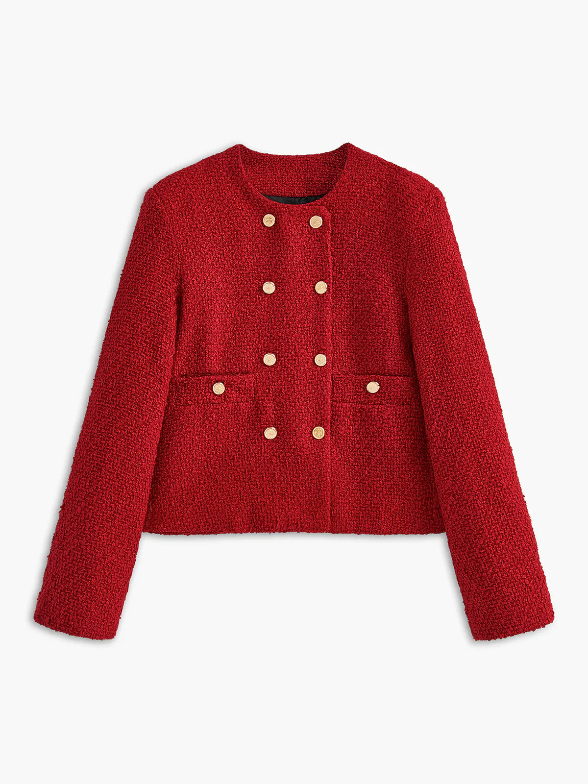 Massive Deals Elegant Button Tweed Jacket