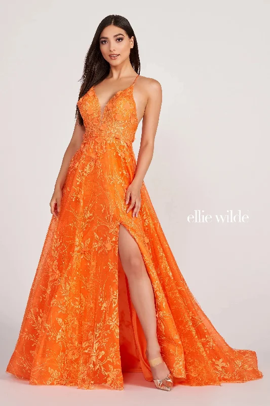 Super Sale Ellie Wilde EW34102 Long Formal Pocket Ballgown Prom Dress