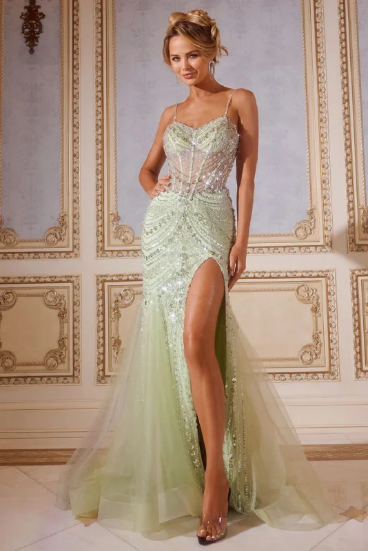 Discount Days Jovani 43189 Long Formal Beaded Corset Prom Dress