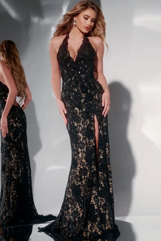 Anniversary Sale Jovani 43097 Long Formal Lace Evening Prom Dress
