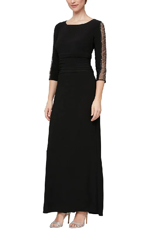 Blowout Sale SL Fashions 9435172 Plus Size Long Jersey Dress