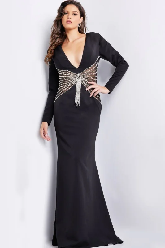 Low Prices Jovani 26317 Fitted Long Beaded Mermaid Formal Evening Dress