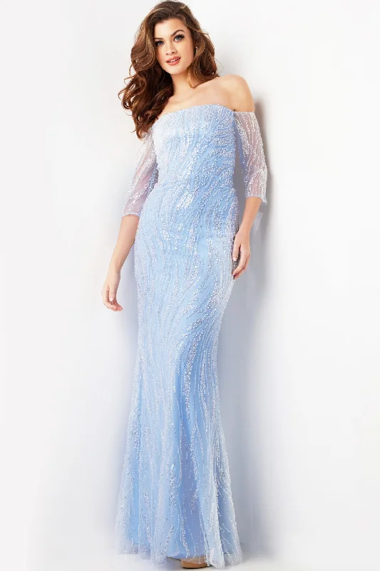 Epic Deals Jovani 38614 Long Mermaid Beaded Sequin Formal Evening Dress
