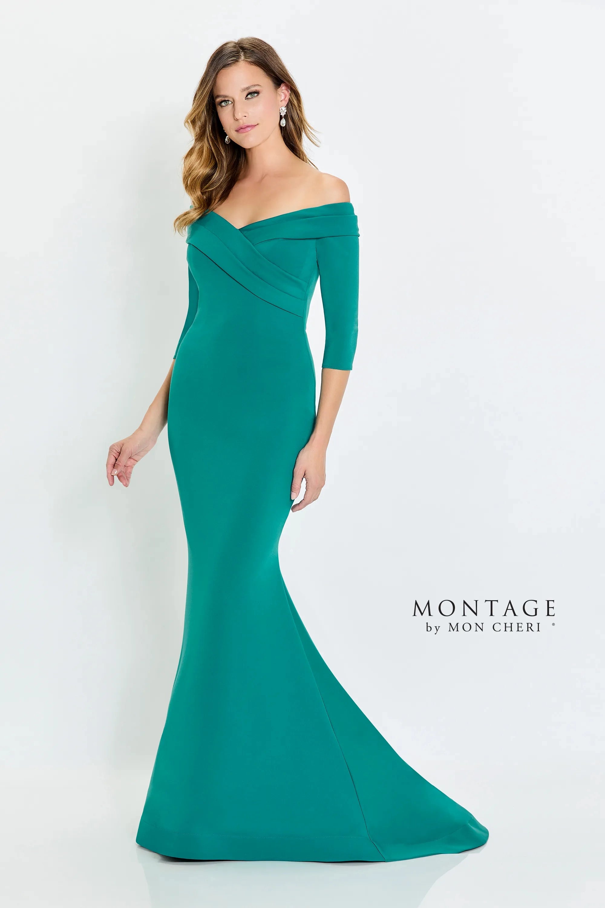Weekend Special Montage M540 Long Mermaid Fit Formal Pleated Evening Dress