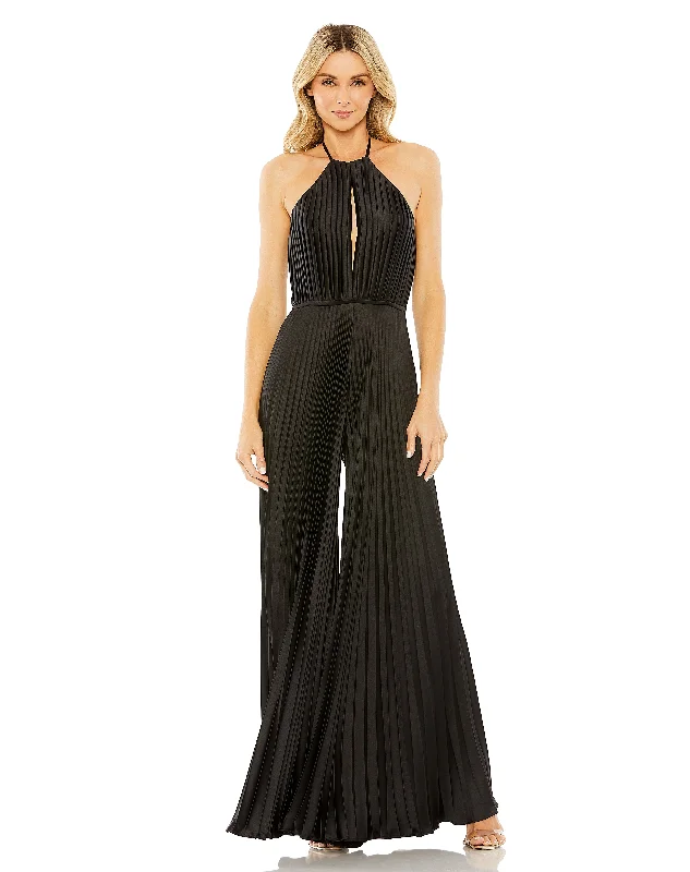 Final Sale Mac Duggal 27457 Long Formal Pleated Prom Jumpsuit