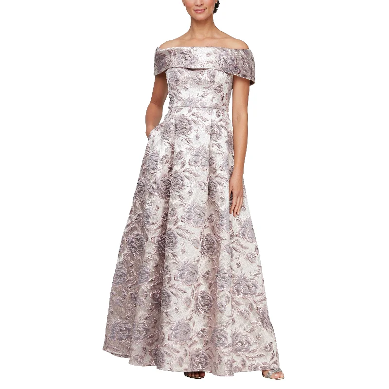 Last Chance Alex Evenings 8181177 Long Formal A Line Pocket Ballgown