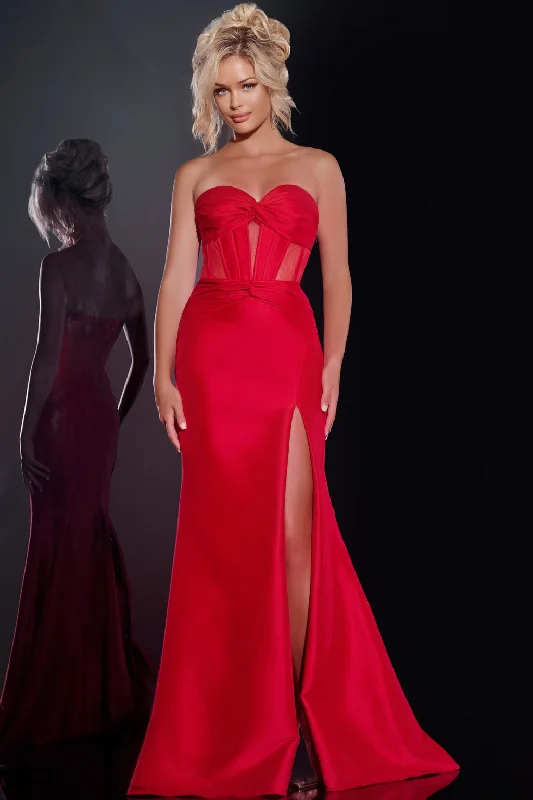 Lowest Price Jovani 42375 Prom Long Mermaid Pleated Formal Dress