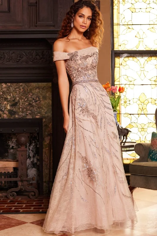 Huge Savings Jovani 24055 Long Evening Beaded A Line Formal Dress
