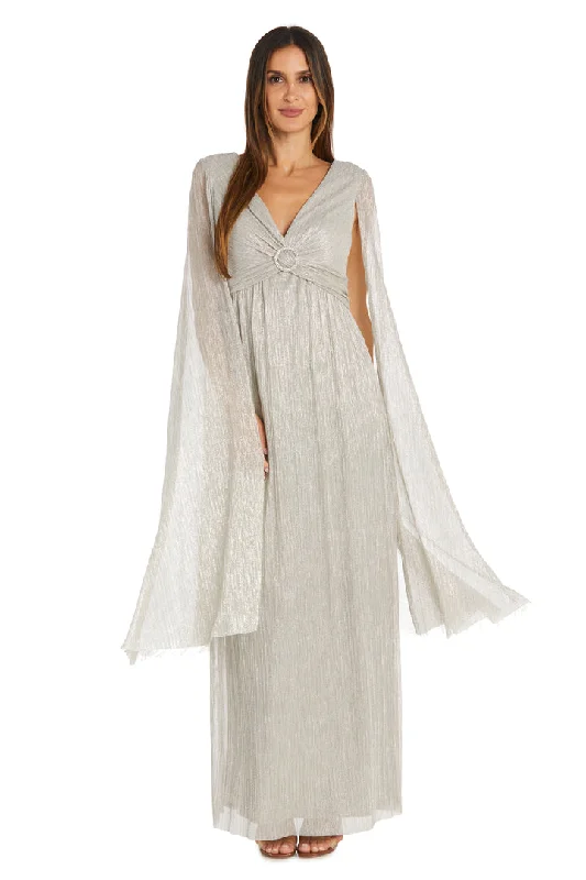Special Discount R&M Richards 1825 Mother of the Bride Long Metallic Formal Dress