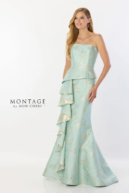 Savings Galore Montage M2226 Long Peplum Formal Mermaid Evening Dress