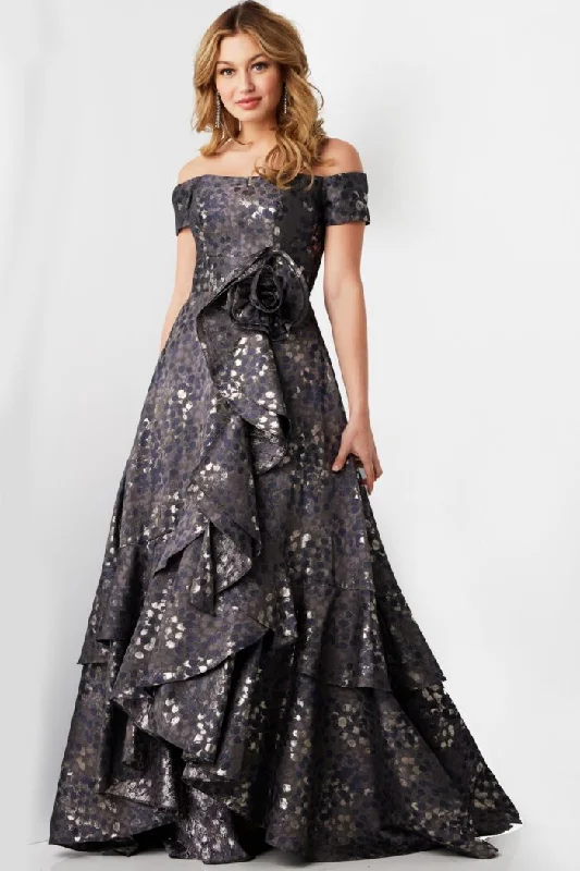Savings Galore Jovani 26256 High Low Formal Printed Layered Evening Dress