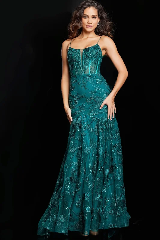 Blowout Deals Jovani 38004 Long Fitted Sequins Formal Corset Prom Dress