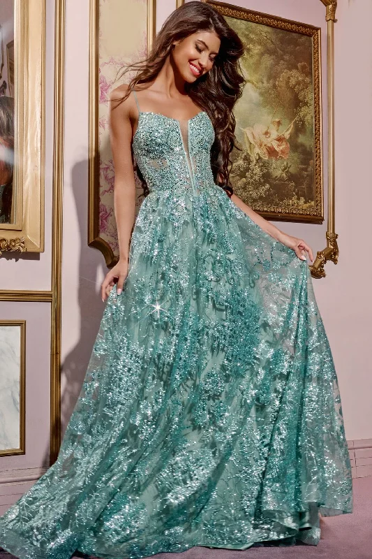 Clearance Sale Jovani 42199 Beaded Long Formal A Line Prom Dress