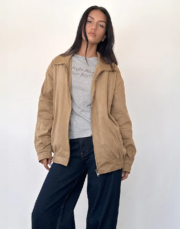 Big Savings Cavita Jacket in Faux Suede Tan