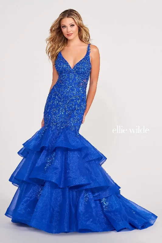 Friends and Family Sale Ellie Wilde EW34082 Prom Mermaid Beaded Long Ball Gown