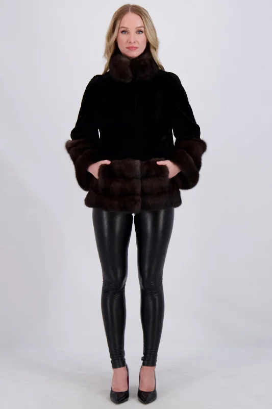 Midnight Madness SHEARED MINK JACKET WITH SABLE