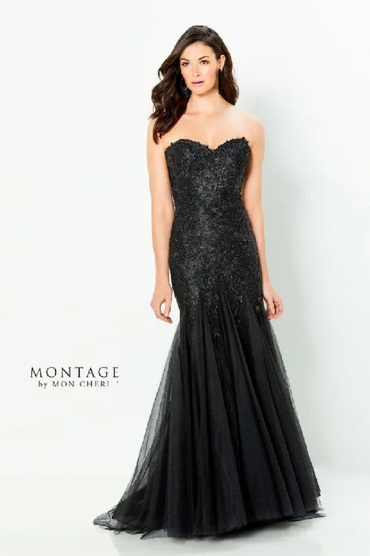 Discount Deals Montage 118964 Long Formal Lace Beaded Evening Dress