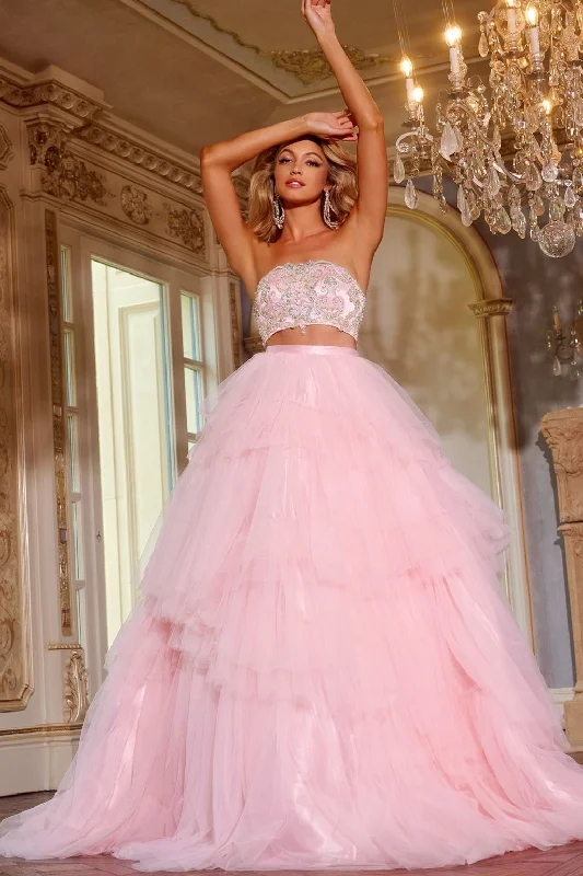 Price Blitz Jovani D5112 Ball Gown Long Formal Beaded Prom Dress