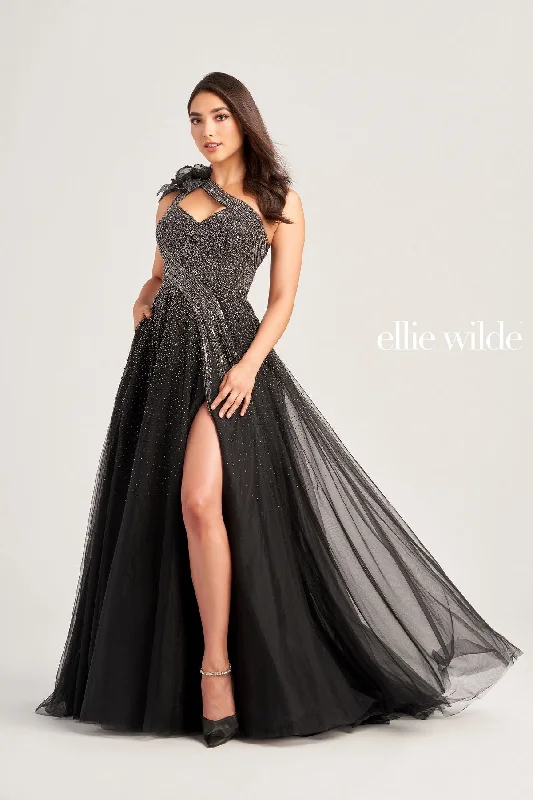 Final Sale Ellie Wilde EW35086 Long Ball Gown Beaded Prom Dress