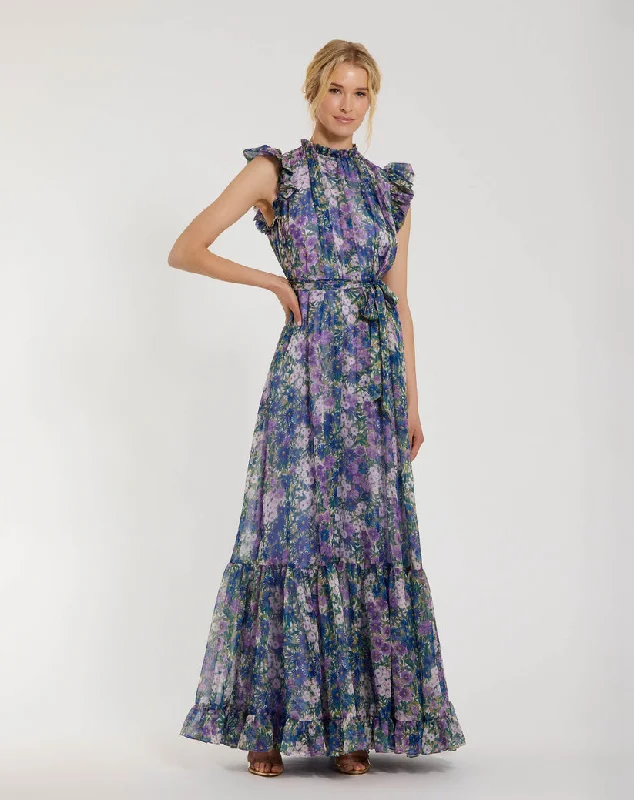 Price Meltdown Mac Duggal 56116 A Line Floral Print Evening Formal Dress