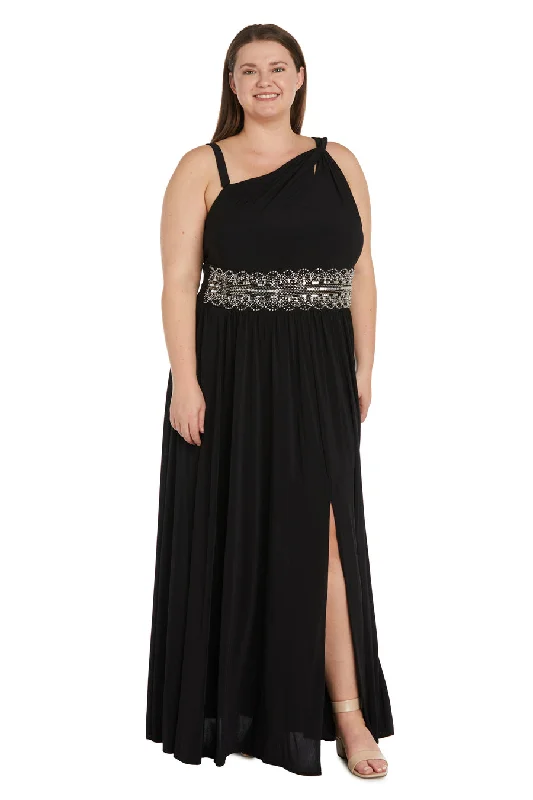 Overstock R&M Richards 9909W Long Evening Plus Size Formal Dress