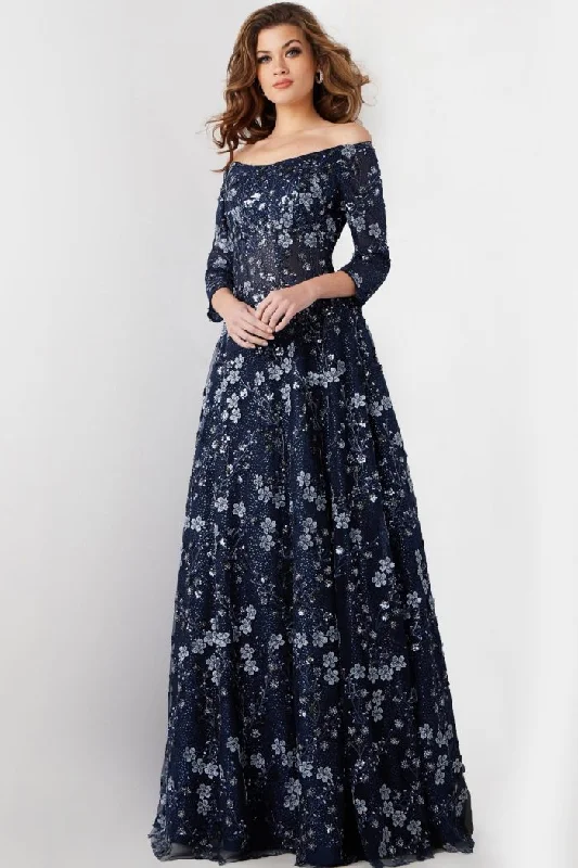 Online Specials Jovani 26331 Long Floral Ball Gown Formal Dress