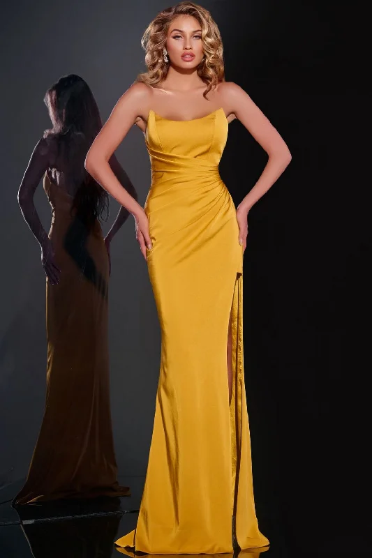 Can't Miss Jovani 42765 Prom Long Pleated Slit Evening Formal Dress