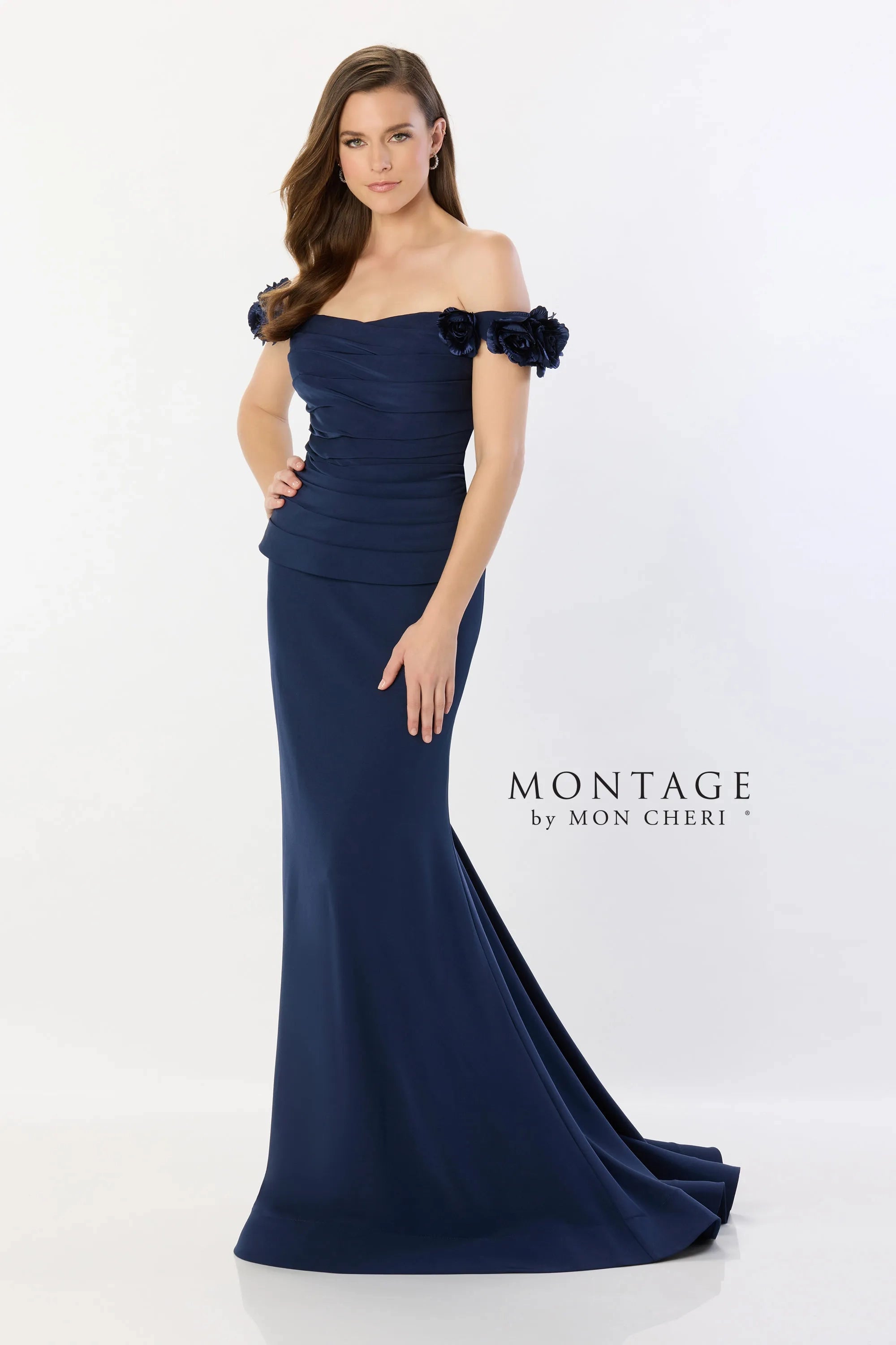 Price Fest Montage M2242 Pleated Long Formal Mermaid Evening Dress