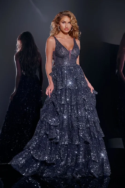 Crazy Deals Jovani 43198 Glitter Long Sequin A Line Formal Prom Dress