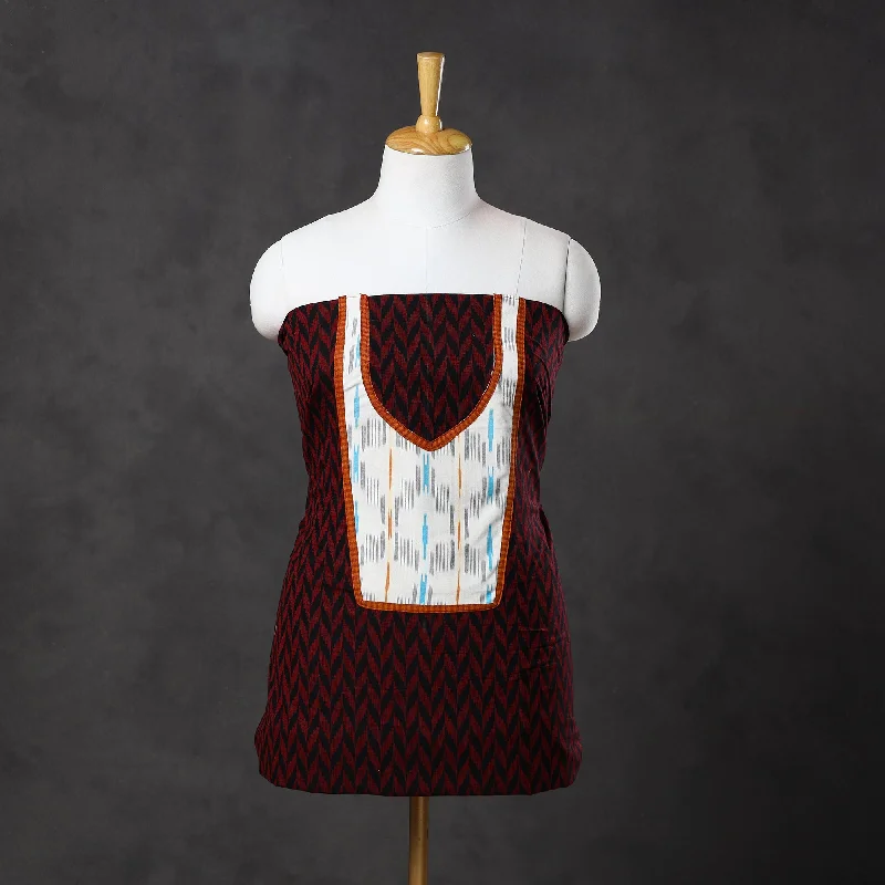 Bargain Prices Maroon - Patchwork Cotton Jacquard Kurta Material (3m) 12