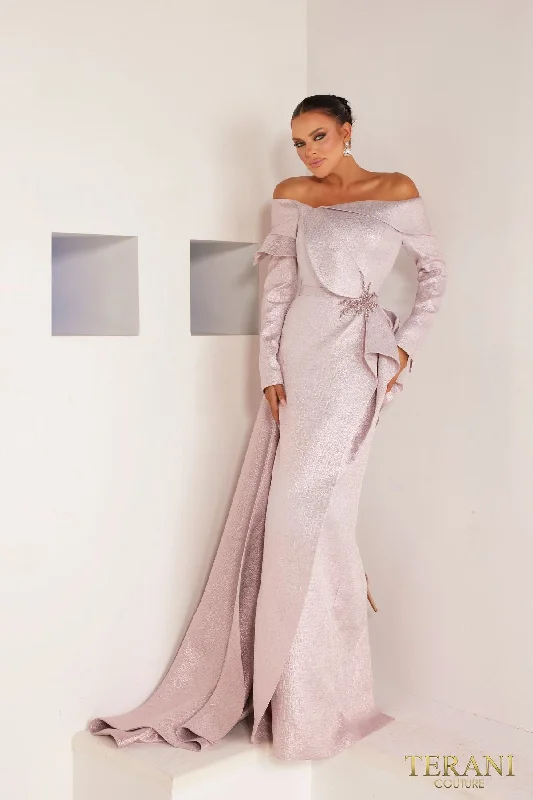 Reduced Prices Terani Couture 241M2743 Formal Long Evening Mother of the Bride Dress