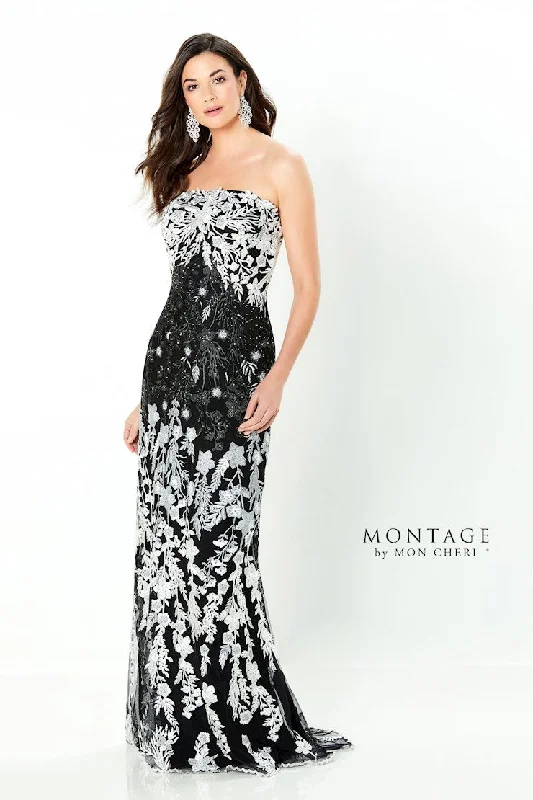 Overstock Montage 220944 Long Lace Detail Formal Dress