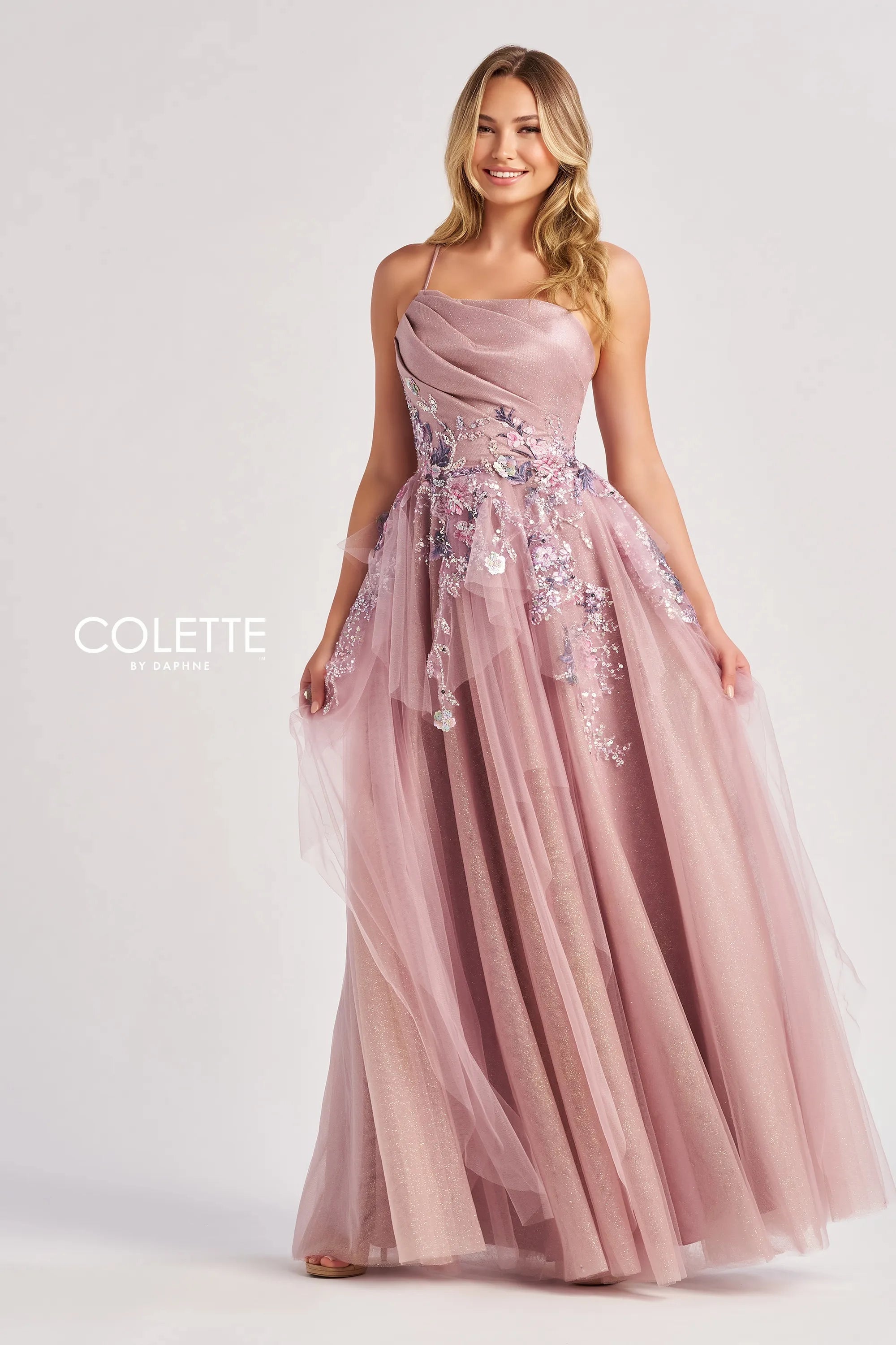 Great Bargains Colette by Daphne CL8400 Long Glitter A Line Formal Prom Dress