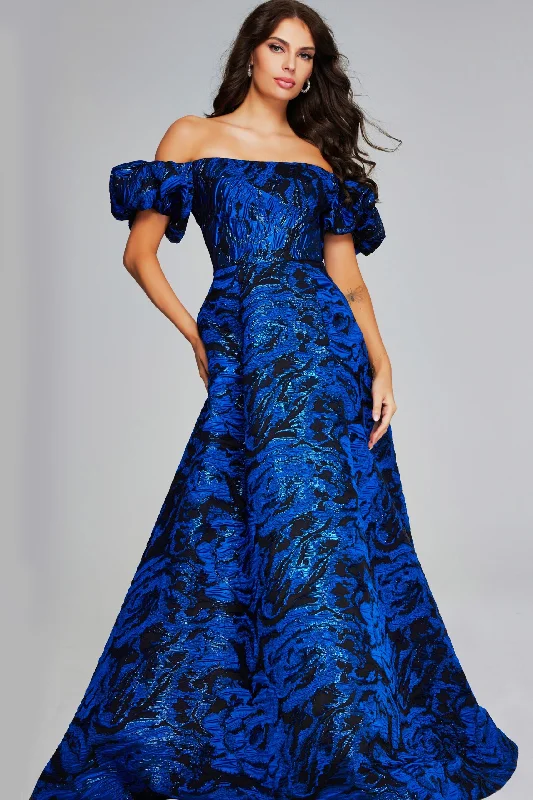 Unbeatable Prices Jovani 40315 Printed Long Ball Gown Metallic Formal Evening Prom Dress