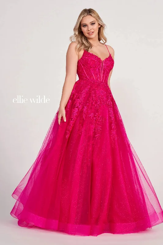 Exclusive Offers Ellie Wilde EW34036 Long Ball Gown Applique Prom Dress