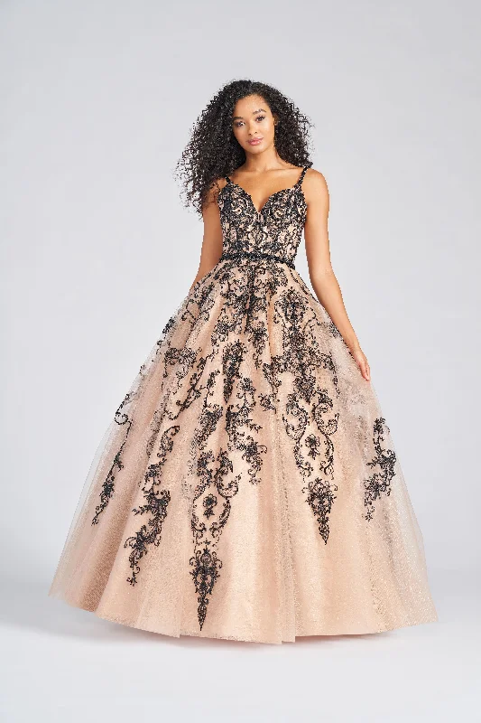 Bonus Savings Colette CL12224 Glitter Formal Prom Applique Long Ball Gown