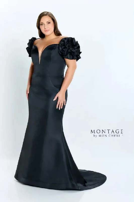 Can't Miss Montage 220952 Long Ruffle Formal Evening Dress