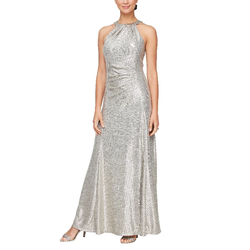 Act Now Alex Evenings 8127772 Long Metallic Formal Evening Dress