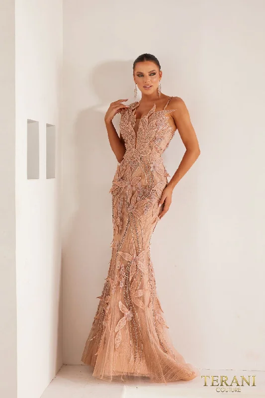 Discount Deals Terani Couture 241GL2697 Long Formal Evening Dress
