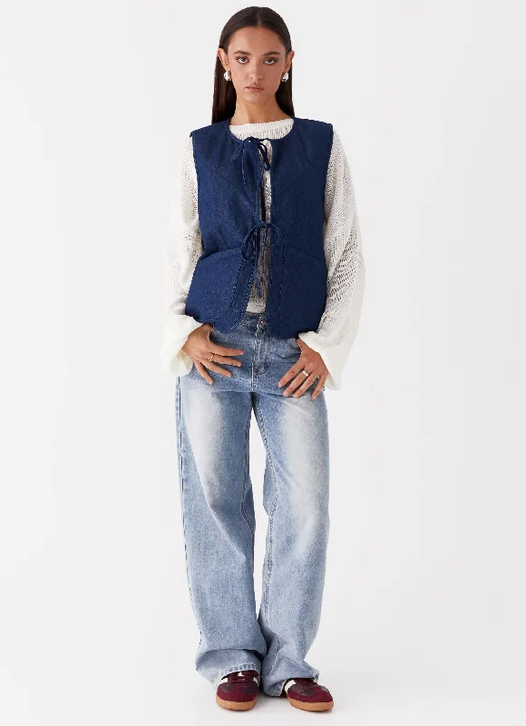 Flash Deals Kennedy Denim Vest - Indigo