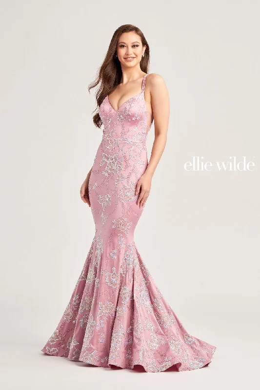 Fantastic Deals Ellie Wilde EW35083 Prom Fitted Long Formal Gown