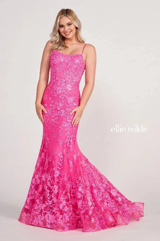 Early Access Ellie Wilde EW34009 Beaded Mermaid Long Formal Prom Gown