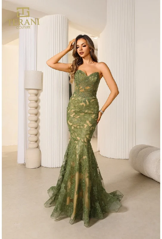 Quick Sale Terani Couture 251P4355 Long Formal Mermaid Prom Dress