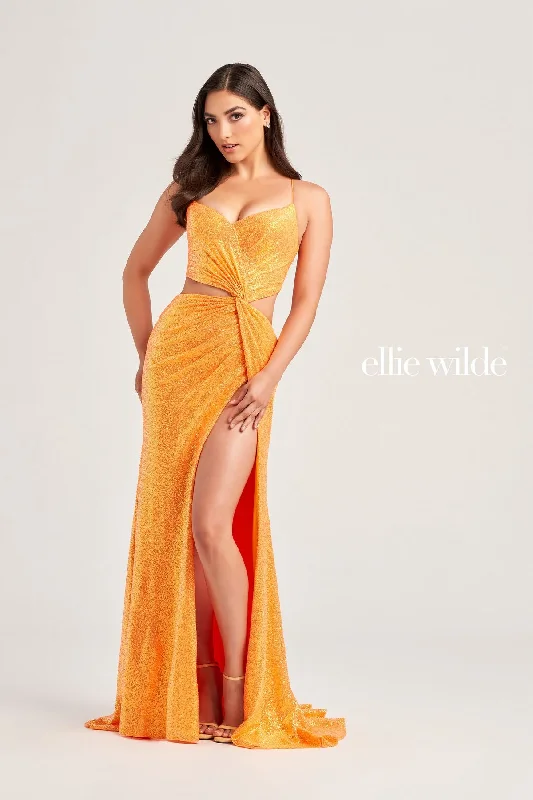 Discount Extravaganza Ellie Wilde EW35234 Long Formal Sequin Evening Prom Dress